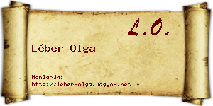 Léber Olga névjegykártya
