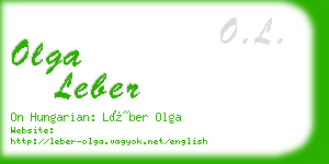 olga leber business card